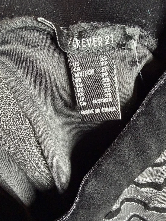 Forever 21 Women's Sheer Sequin Zebra Flare Pants glitter XS Night out sexy - Picture 5 of 5